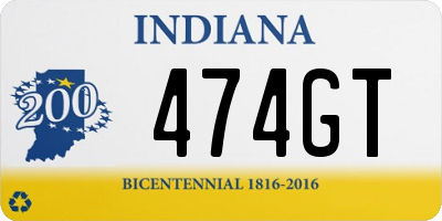 IN license plate 474GT