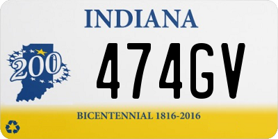 IN license plate 474GV