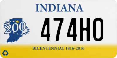 IN license plate 474HO