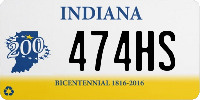 IN license plate 474HS