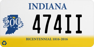 IN license plate 474II