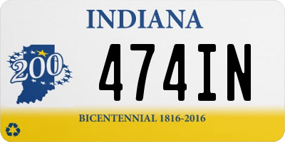 IN license plate 474IN