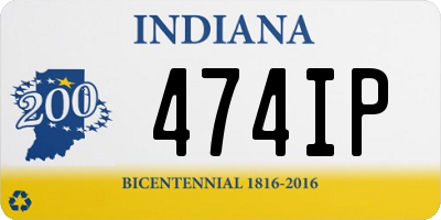 IN license plate 474IP