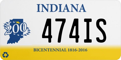 IN license plate 474IS