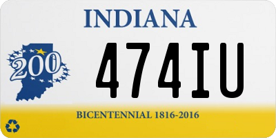 IN license plate 474IU