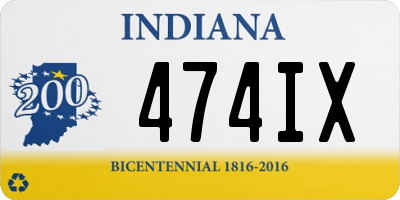 IN license plate 474IX