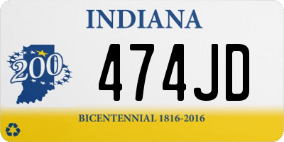 IN license plate 474JD