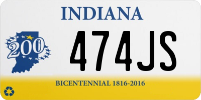 IN license plate 474JS