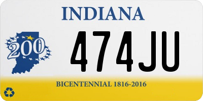 IN license plate 474JU