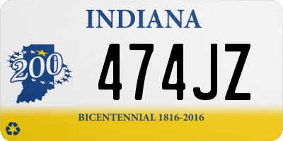 IN license plate 474JZ