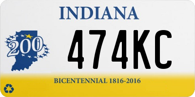 IN license plate 474KC