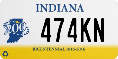 IN license plate 474KN