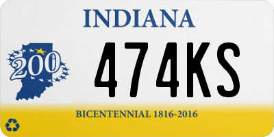 IN license plate 474KS