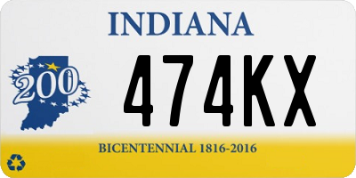 IN license plate 474KX