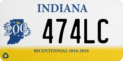 IN license plate 474LC