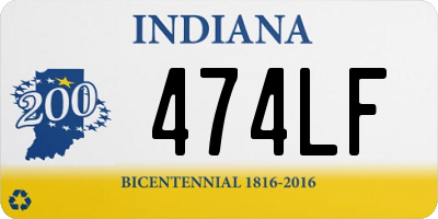 IN license plate 474LF