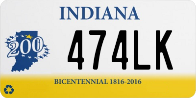 IN license plate 474LK