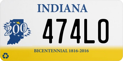 IN license plate 474LO