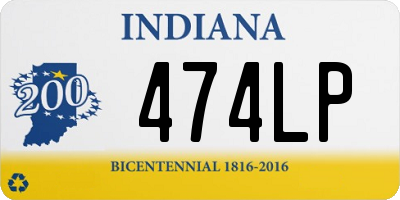 IN license plate 474LP