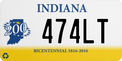 IN license plate 474LT