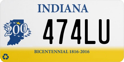 IN license plate 474LU