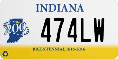 IN license plate 474LW