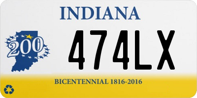 IN license plate 474LX