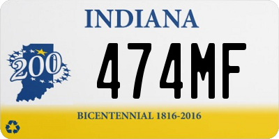 IN license plate 474MF