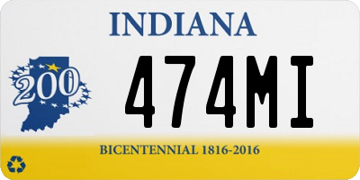 IN license plate 474MI