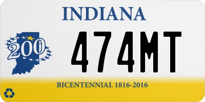 IN license plate 474MT