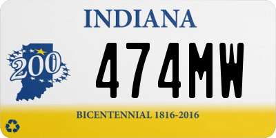 IN license plate 474MW