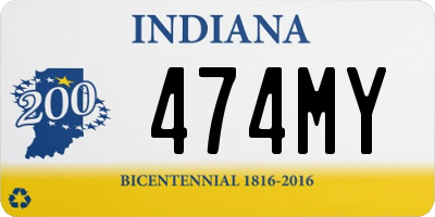 IN license plate 474MY