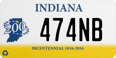 IN license plate 474NB