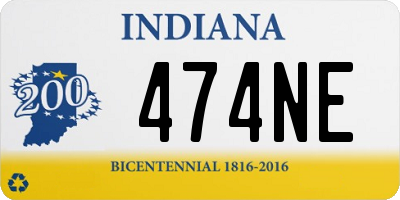 IN license plate 474NE