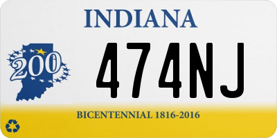 IN license plate 474NJ