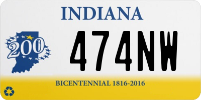 IN license plate 474NW