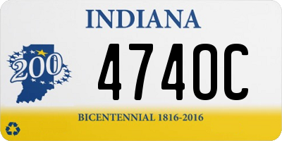 IN license plate 474OC