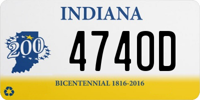 IN license plate 474OD