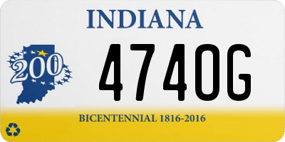 IN license plate 474OG