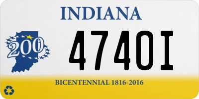 IN license plate 474OI