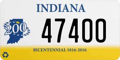 IN license plate 474OO