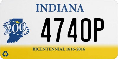 IN license plate 474OP