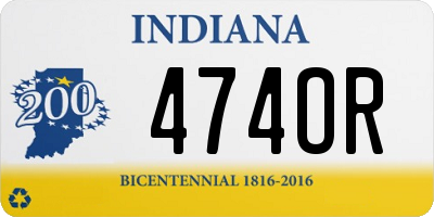 IN license plate 474OR