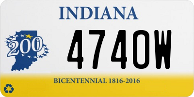 IN license plate 474OW