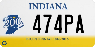 IN license plate 474PA