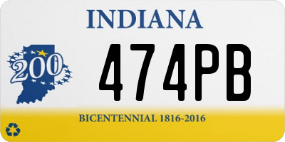 IN license plate 474PB