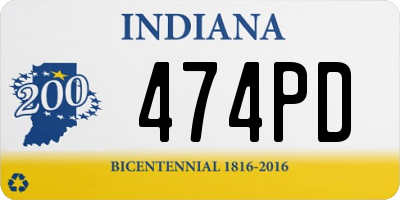 IN license plate 474PD
