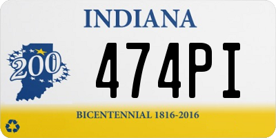 IN license plate 474PI