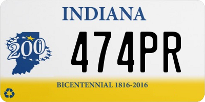 IN license plate 474PR