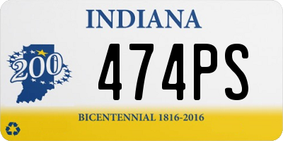 IN license plate 474PS